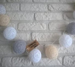 Handmade Cotton Globe String & LED Light
