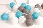 Handmade Cotton Globe String & LED Light
