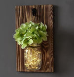 Flowers in Jar for Wall & LED Light