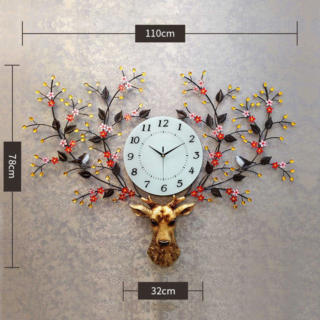 Deer Head Wall Clock