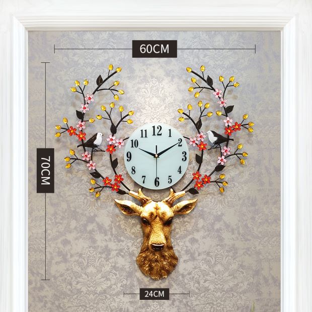 Deer Head Wall Clock